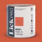 LickPro Max+ 2.5Ltr Orange 01 Eggshell Emulsion  Paint
