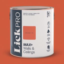LickPro Max+ 2.5Ltr Orange 01 Eggshell Emulsion  Paint