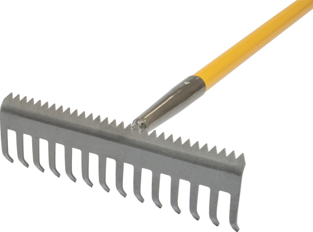 Roughneck Sharp Edge Soil Rake 350mm | Rakes & Hoes | Screwfix.com