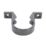 FloPlast Solvent Weld Pipe Clips Anthracite Grey 40mm 20 Pack