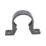 FloPlast Solvent Weld Pipe Clips Anthracite Grey 40mm 20 Pack
