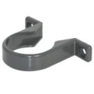 FloPlast Solvent Weld Pipe Clips Anthracite Grey 40mm 20 Pack