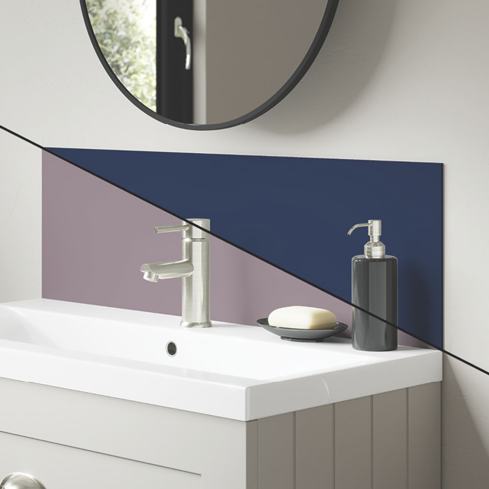 Splashwall Deep Sea / Smoked Rose Vanity Splashback Matt Blue / Purple 800mm x 250mm x 4mm