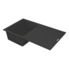 Refurb Carysil GD100-MB 1 Bowl  Midnight Black Granite Composite Kitchen Sink 860mm x 500mm
