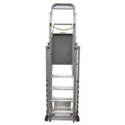 Boss 3.38m Aluminium 2 x 9 Step Telescopic Platform Ladder With Handrail