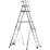 Boss Teleguard Plus 7 to 9 Rung Aluminium & Steel Telescopic Platform Ladder 3.38m