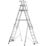 Boss 3.38m Aluminium 2 x 9 Step Telescopic Platform Ladder With Handrail