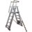 Boss 3.38m Aluminium 2 x 9 Step Telescopic Platform Ladder With Handrail