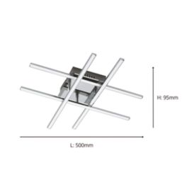 Eglo Lasana 1 LED Ceiling Light Chrome 3W 2800lm