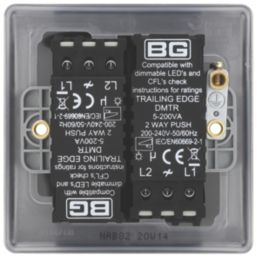 British General Nexus Metal 2-Gang 2-Way LED Dimmer Switch  Antique Brass