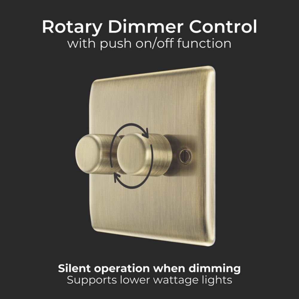 1 Gang Dimmer (400 Watts) In Antique Brass Executive Range - Foto 8