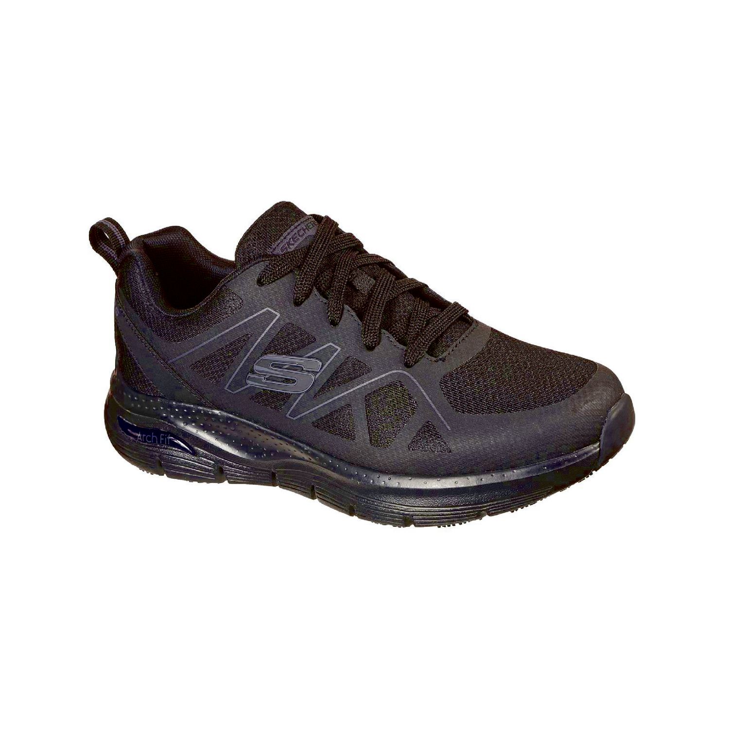 Skechers Arch Fit SR Axtell Size 6 Black Occupational Work Trainers (406PR)