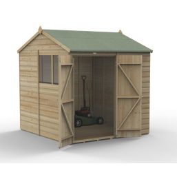 Forest Beckwood 7' x 7' (Nominal) Reverse Apex Shiplap Timber Shed with Base & Assembly