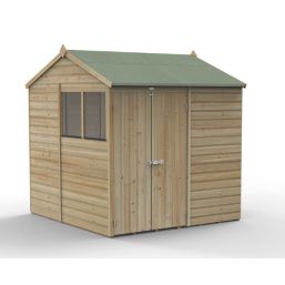 Forest Beckwood 7' x 7' (Nominal) Reverse Apex Shiplap Timber Shed with Base & Assembly