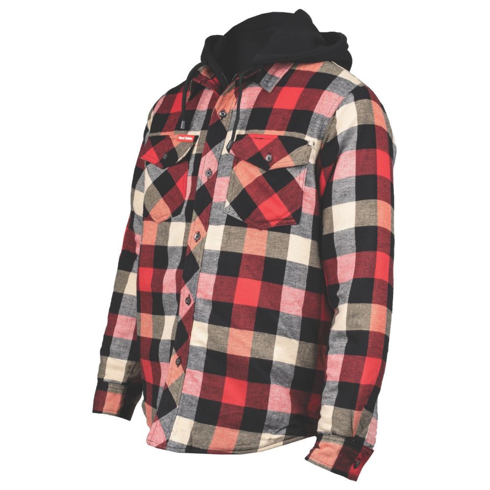 Hard Yakka Quilted Flannel Shacket Red 3X Large 49