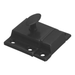 Essentials Cupboard Catches Matt Black 54mm x 54mm 2 Pack