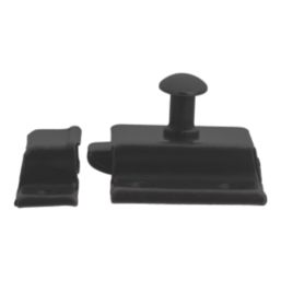 Essentials Cupboard Catches Matt Black 54mm x 54mm 2 Pack