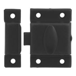 Essentials Cupboard Catches Matt Black 54mm x 54mm 2 Pack