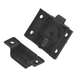 Essentials Cupboard Catches Matt Black 54mm x 54mm 2 Pack