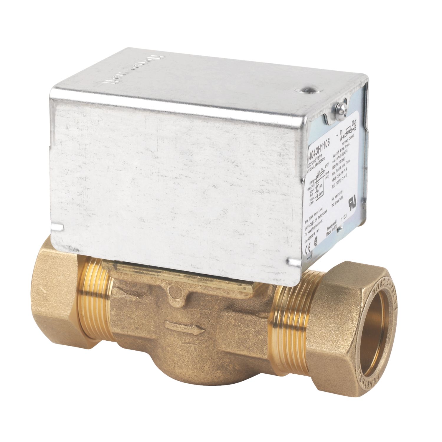 Honeywell Home V4043H1106/U 2 Port Motorised Valve 28mm Compression (40705)