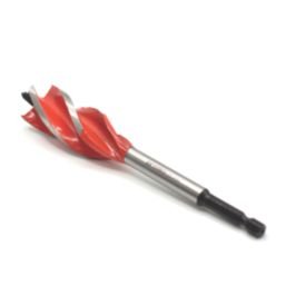 Armeg Wood Beaver Hex Shank 4-Flute Auger Wood Drill Bit 25mm x 165mm