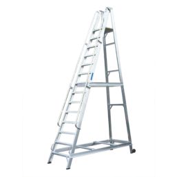Lyte Aluminium 3.42m Silver 14 Step Podium Steps