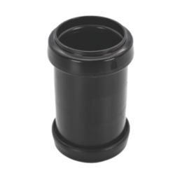 FloPlast Push-Fit Straight Coupler Black 32mm x 32mm