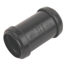 FloPlast Push-Fit Straight Coupler Black 32mm x 32mm