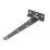 Black Powder-Coated Light Duty Tee Hinges 152mm 2 Pack