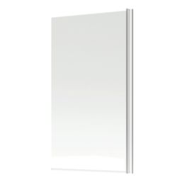 Semi-Framed Chrome Bath Screen Reversible 800mm x 1400mm