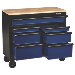 Bunker  7-Drawer Trolley Blue