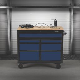 Bunker  7-Drawer Trolley Blue