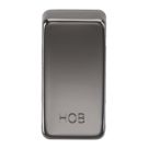 Knightsbridge 'HOB' Switch Cover Black Nickel