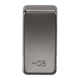 Knightsbridge 'HOB' Switch Cover Black Nickel