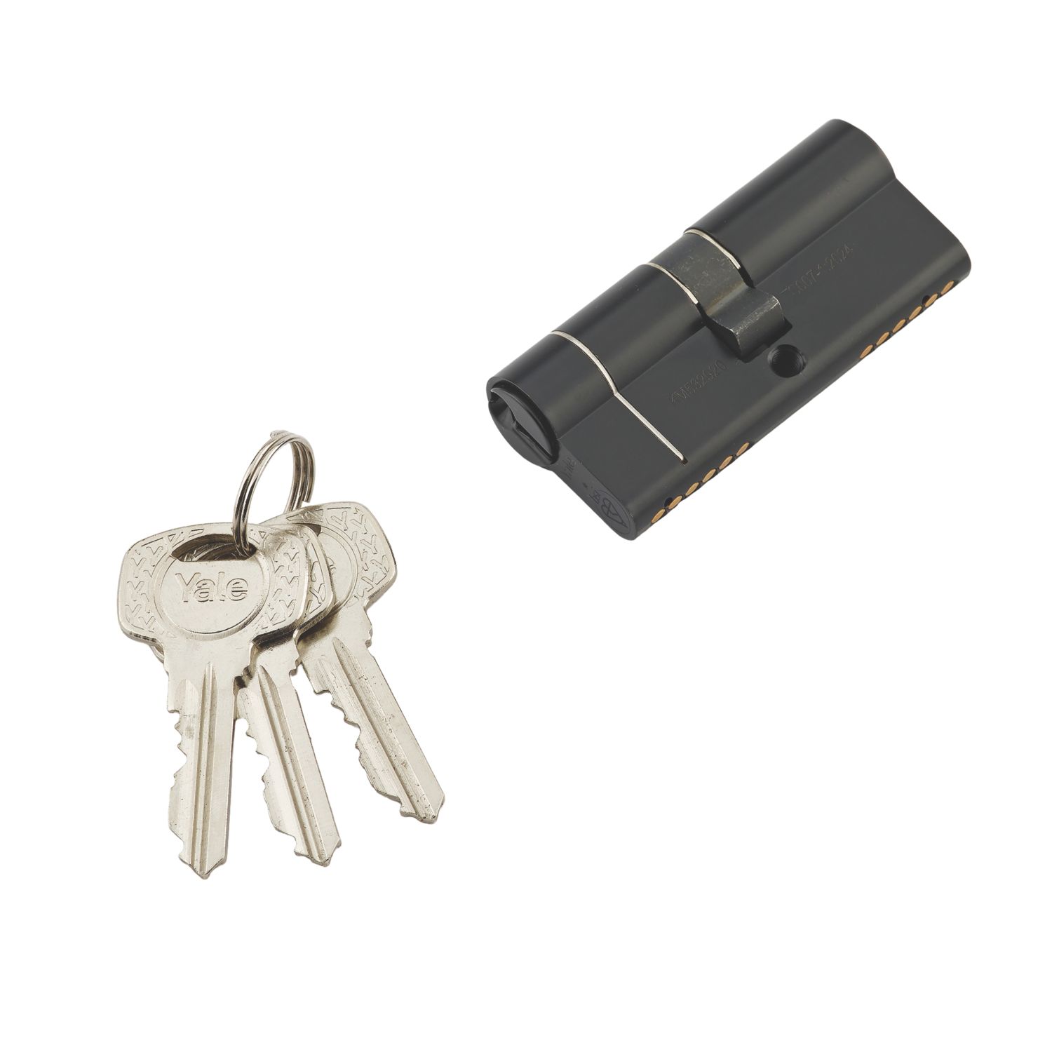 Yale Fire Rated 1 Star 6-Pin Euro Cylinder 45-50 (95mm) Matt Black (407EG)
