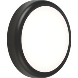 Knightsbridge BT9ACTB Indoor & Outdoor Round LED CCT Adjustable Bulkhead Black 9W 730-810lm