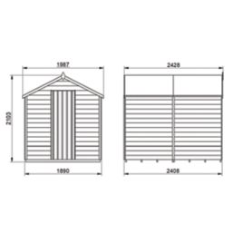 Forest  6' x 8' (Nominal) Apex Overlap Timber Shed with Base