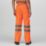 Regatta Pro Hi Vis Packaway Trousers Elasticated Waist Orange 2X Large 44" W 32" L