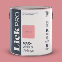 LickPro Max+ 2.5Ltr Pink 12 Eggshell Emulsion  Paint
