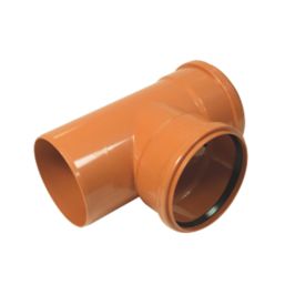 FloPlast Push-Fit 87.5° Double Socket Equal Junction 160mm