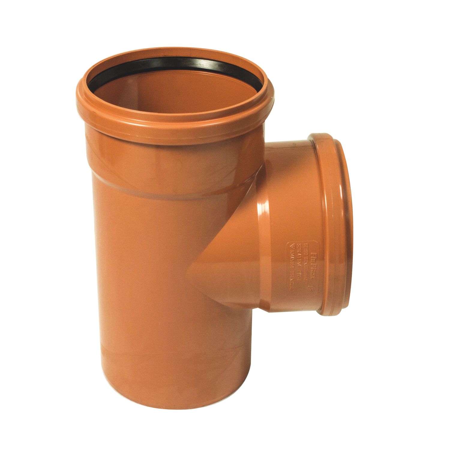 FloPlast Push-Fit 87.5° Double Socket Equal Junction 160mm (407KJ)