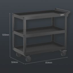Bunker 3-Tier Utility  Service Cart 854mm x 504mm x 920mm