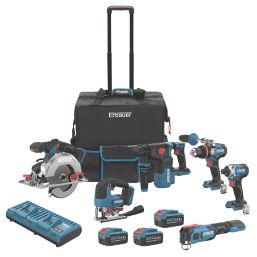 Refurb Erbauer  18V 3 x 4.0Ah Li-Ion EXT Brushless Cordless 6-Piece Kit