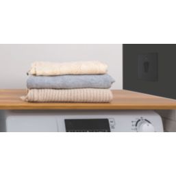 British General Evolve 20A 1-Gang DP Control Switch Matt Black with LED with Black Inserts