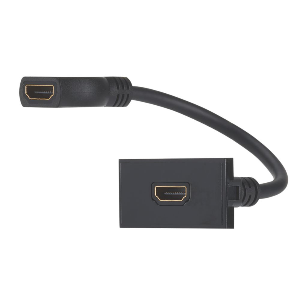 Contactum Media Single Modular HDMI Outlet Black
