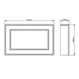 Be Modern Albali Anthracite Remote Control Wall-Mounted Electric Fire 971mm x 608mm