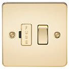 Knightsbridge FP6300PB 13A Switched Fused Spur  Polished Brass