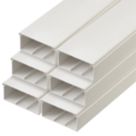 Deta TTE uPVC White Maxi Trunking 100mm x 50mm x 2m 6 Pack