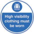 Essentials Hi Visibility Clothing Must Be Worn Floor Sign 450mm x 450mm