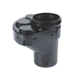 FloPlast  Push-Fit 4-Boss Single Socket Waste Manifold Black 110mm